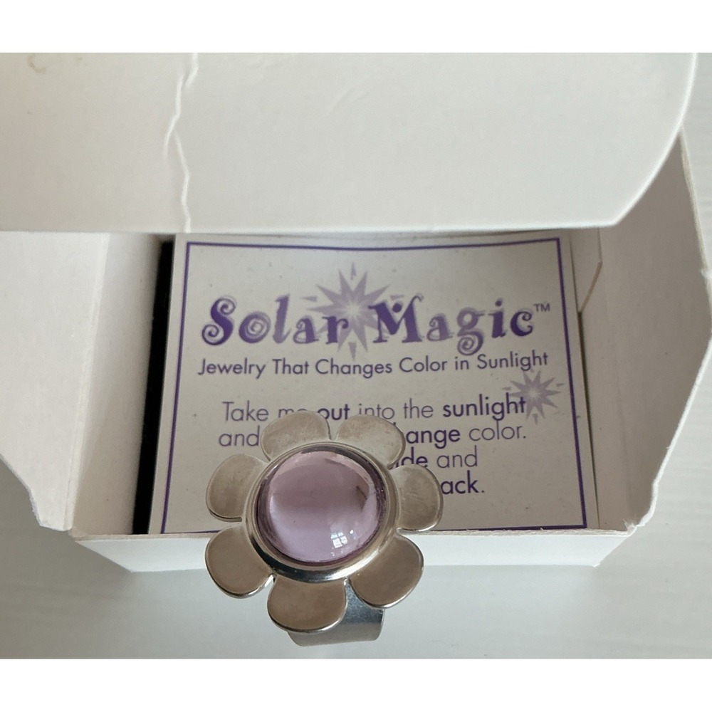 Vintage Avon Solar Magic Color Changing Mood Ring Adjustable Band 1999 NWOT